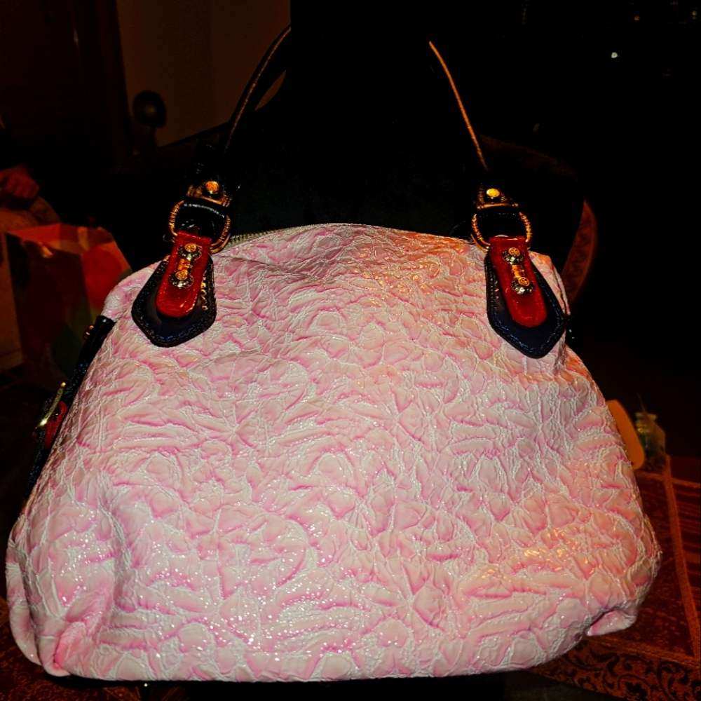 Marino Orlandi Pink Leather Shoulder Bag